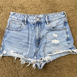 PacSun Light Blue Distressed Jean Shorts